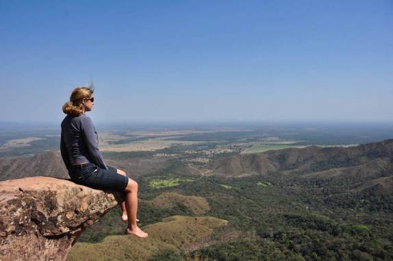 Encantada com a grandiosidade da Chapada dos Guimarães, no Mato Grosso